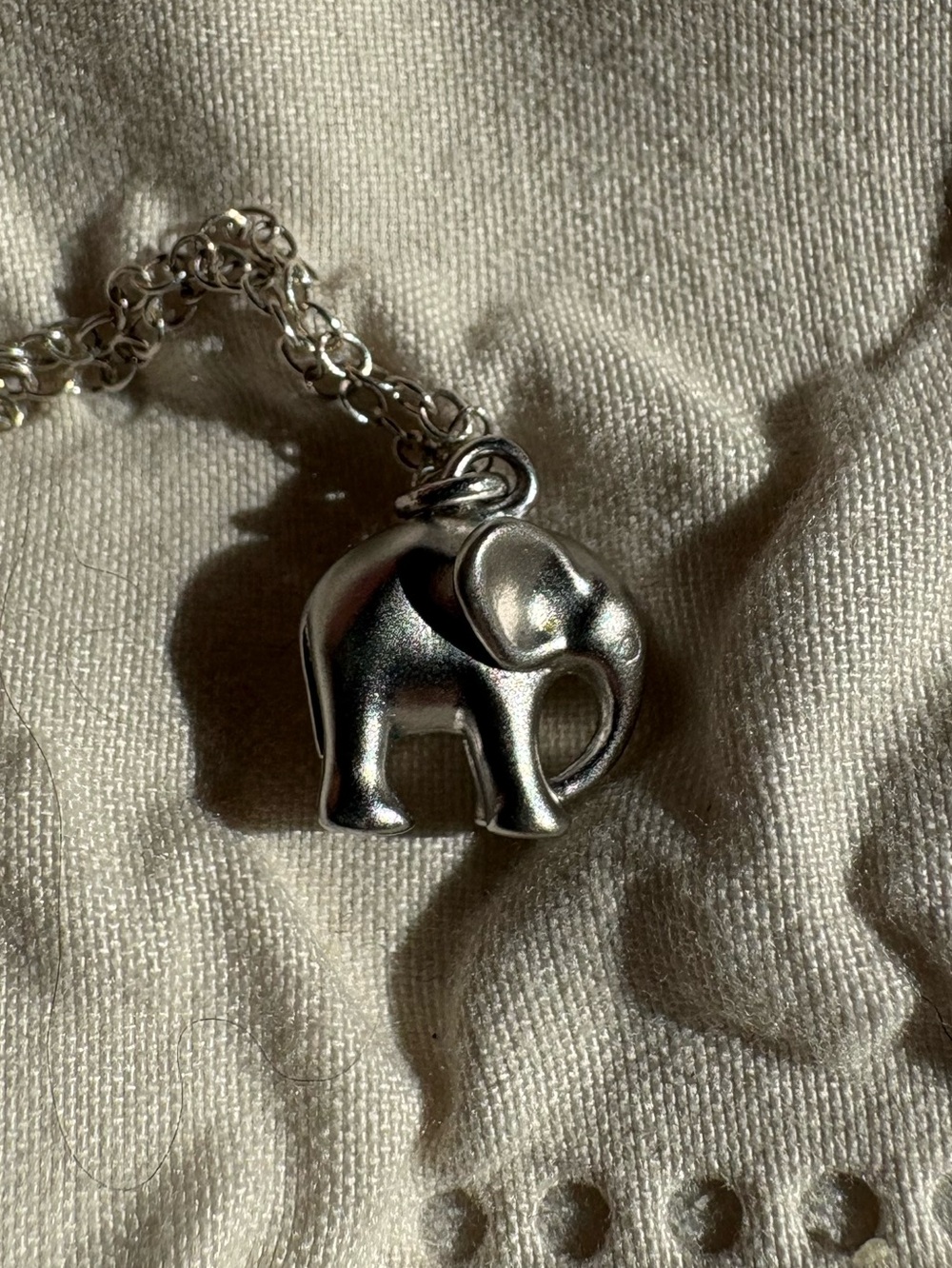 Silver Elephant Pendant Necklace - Picture 3 of 6